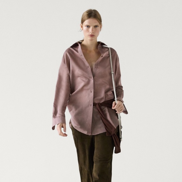 Massimo Dutti Tops - Massimo Dutti NWT pinstripe button down oversized blouse